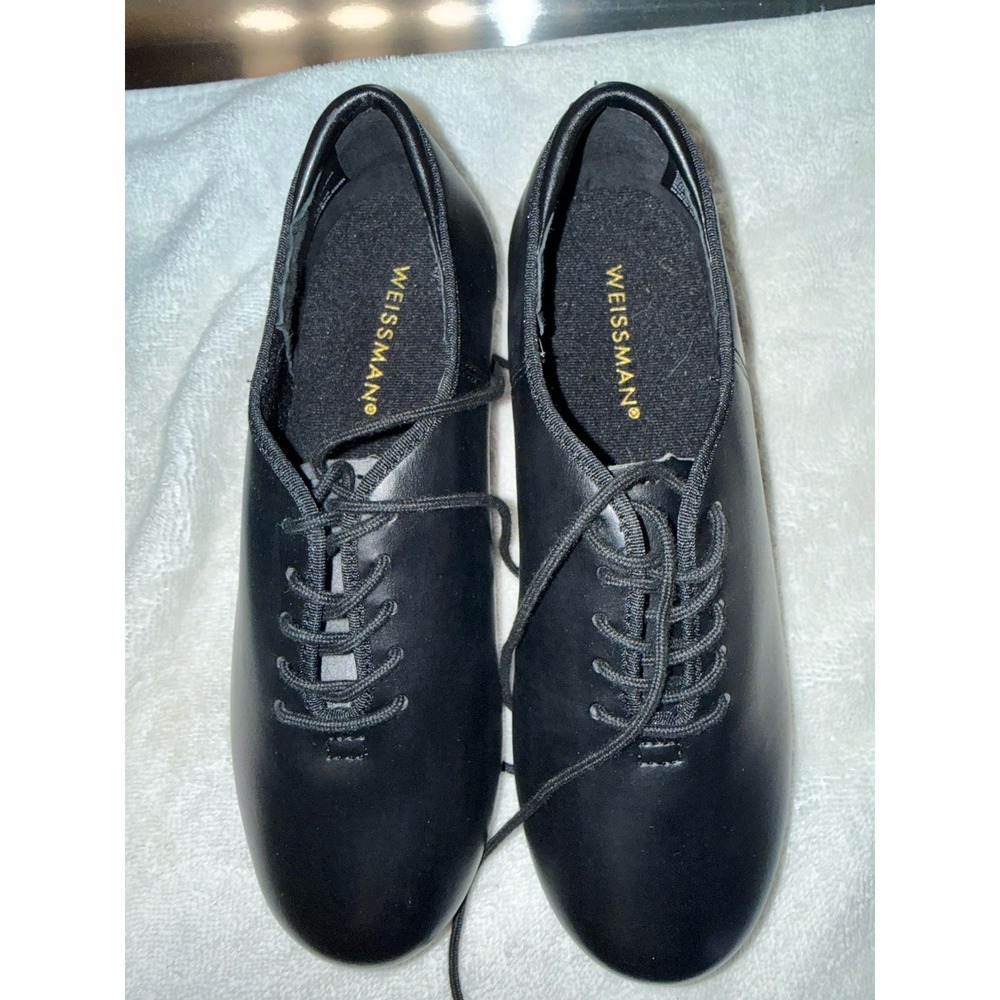 New Weissman Black Tap Shoes Style W1600 Size 7 Adult Lace Up NEW!